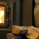 Fire in wood stove