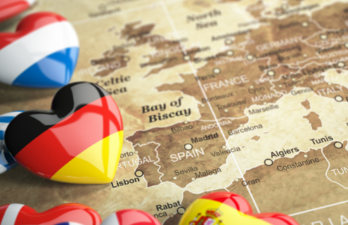 Map and game pieces
