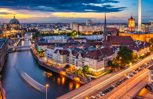 Berlin at dusk