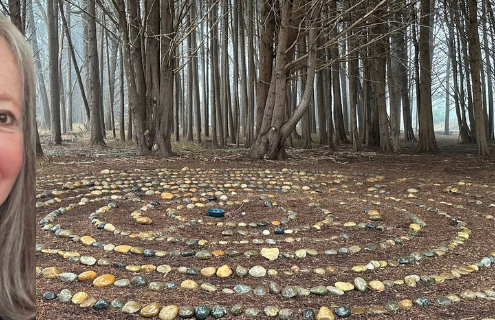 Jaune Evans and Commonweal labyrinth